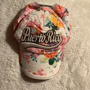 Puerto Rico hat with colorful flowers